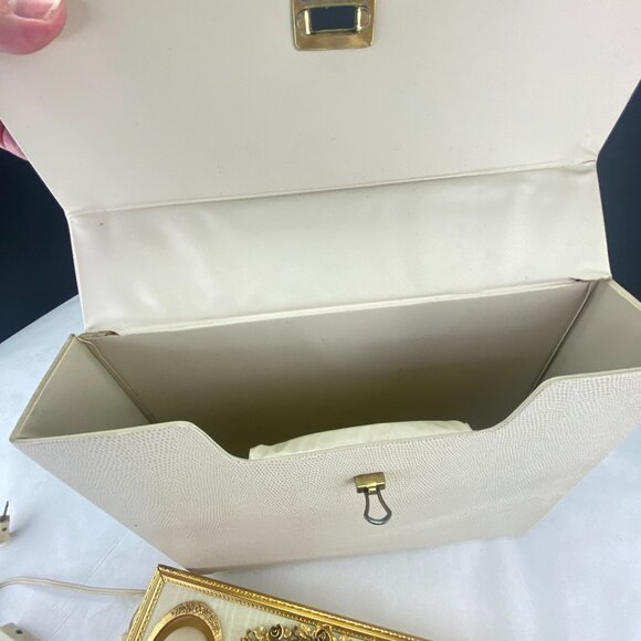 Vintage Matson Rose Lighted Makeup Mirror and Case - Picture 8 of 13